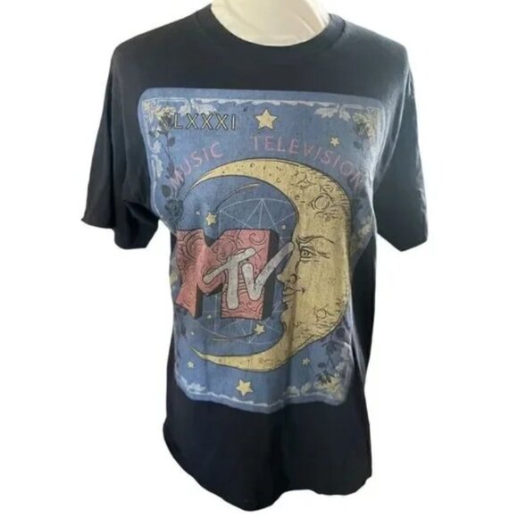MTV Retro Crescent Moon Tarot Card Tee, Size S/M - Picture 3 of 5